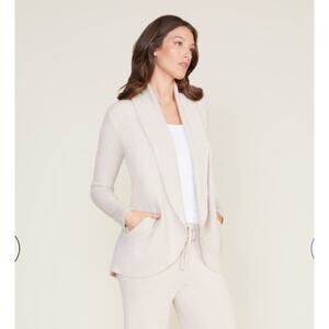 Barefoot Dreams Cozychic Lite XL Circle Cardigan Ivory Open Front Pockets New